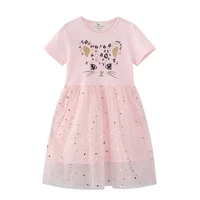 girls summer cartoon cute round neck childrens dresses korean baby clothes toddler girl clothes 2021 kids dresses for girls