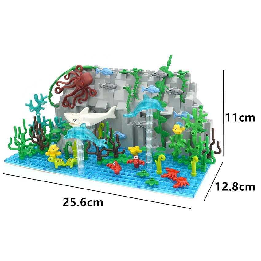 Детали для сборки строительных блоков: морской мир креативные строительные