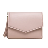 short wallet female korean version of the tassel small wallet simple square simple wallets ladies coin purse mini bag
