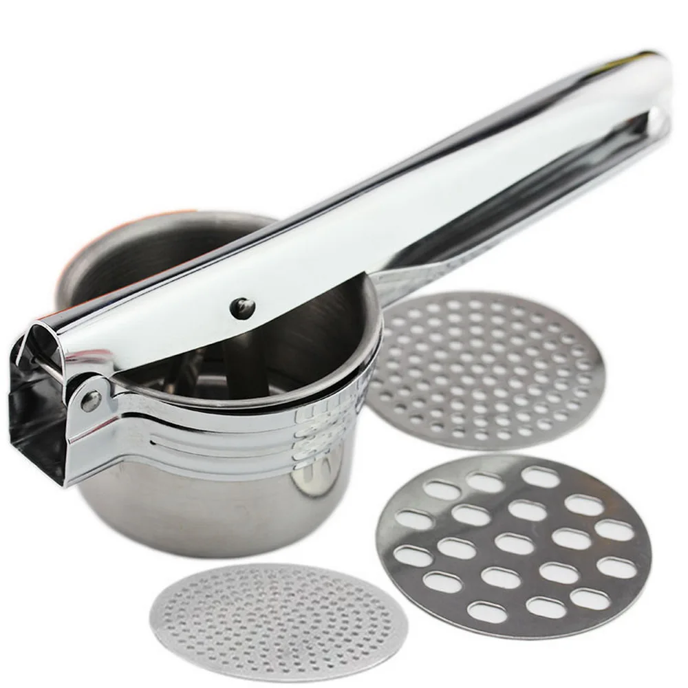 Stainless Steel Potato Masher Ricer Manual Fruit Squeezer Press Baby Food Supplement Machine Multifunction Kitchen Tools |