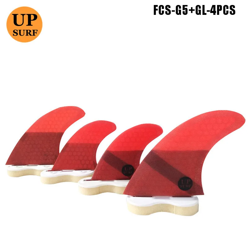 Upsurf логотип FCS плавники G3/G5/GL с винтами и ключ плавники сумка для серфинга сотовый плавник Стекловолокна Плавники FCS Quilhas плавники