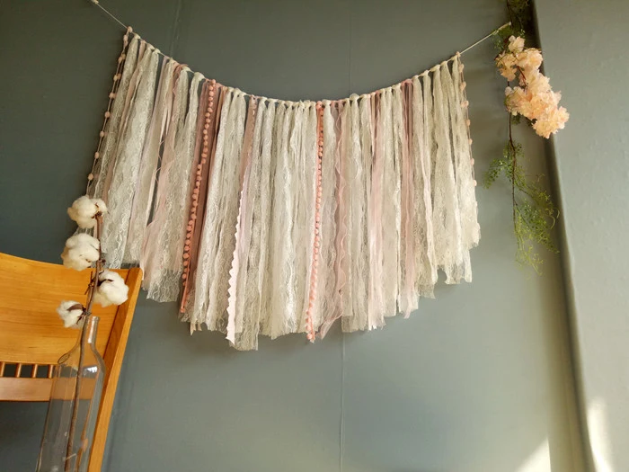 

One piece handmade lace tassels wall decoration home decoration 1.2mX80cm