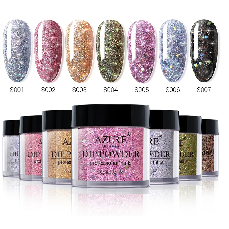 Modelones 59 шт./лот блестящая пудра для ногтей набор голографической пудры с