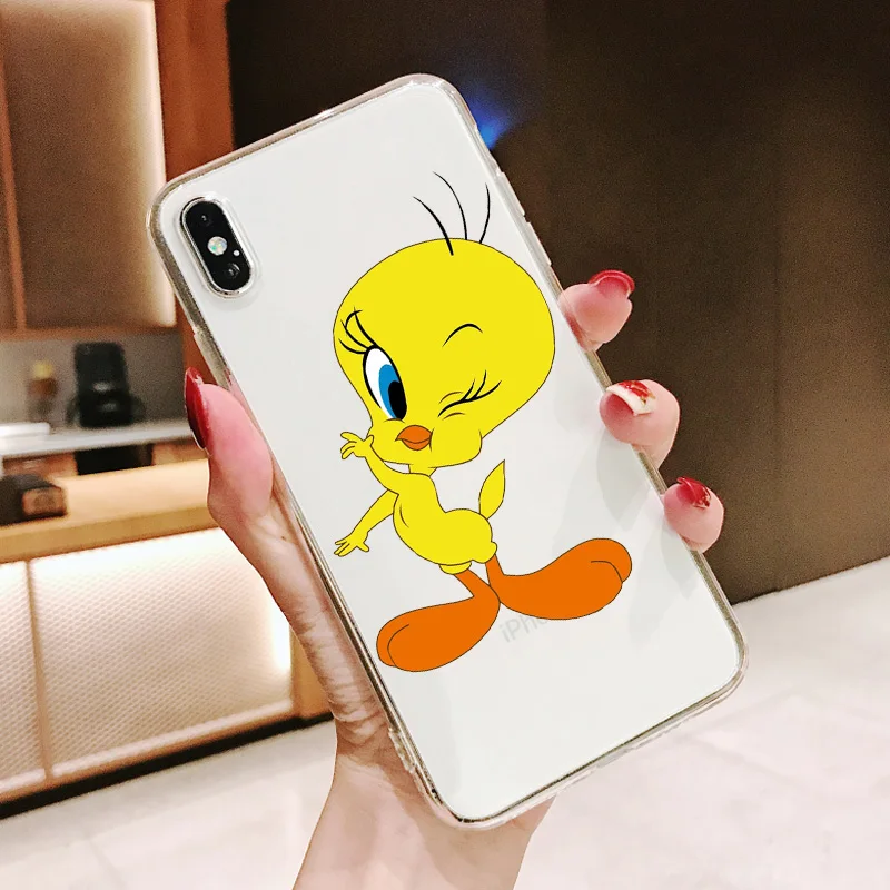 Мягкий чехол для телефона Bugs Bunny TweetyBird Daffy Duck Looney Twines iphone X 11Pro MAX XR XSMAX 7 8 6 6S Plus 5 SE 10 |