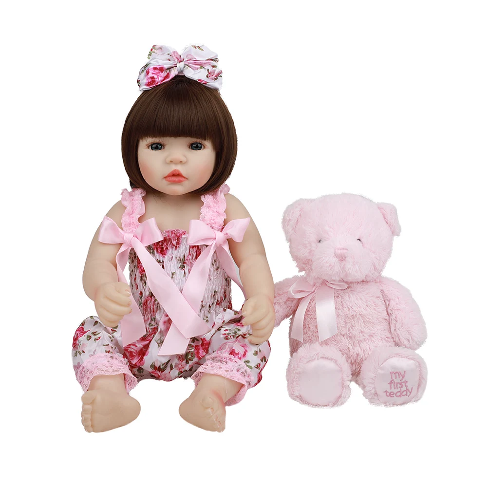 

Реалистичная кукла-реборн Hoomai, 18 дюймов, 48 см, полностью Силиконовое тело, Реалистичная кукла-реборн для детей, подарок на день рождения, Рож...