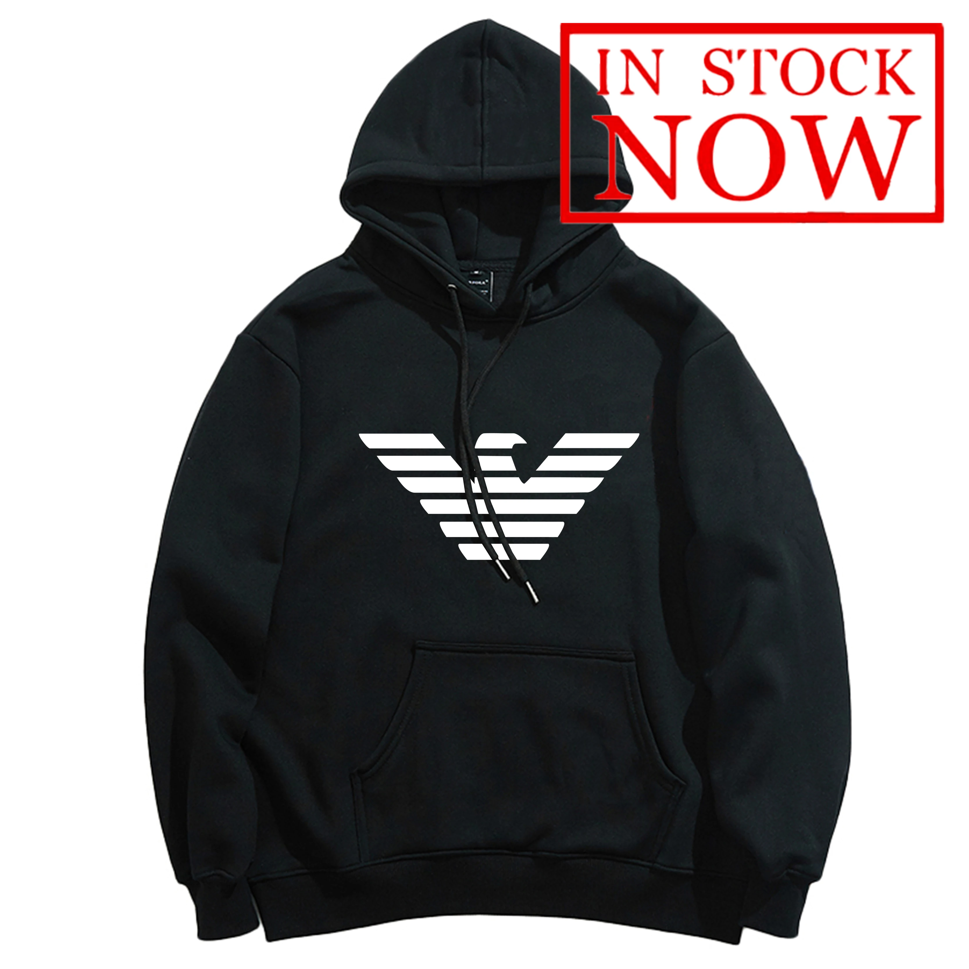 

ea7 Fashion Men/women Hoodie Spring Autumn Pullovers Sweatshirts Solid Color