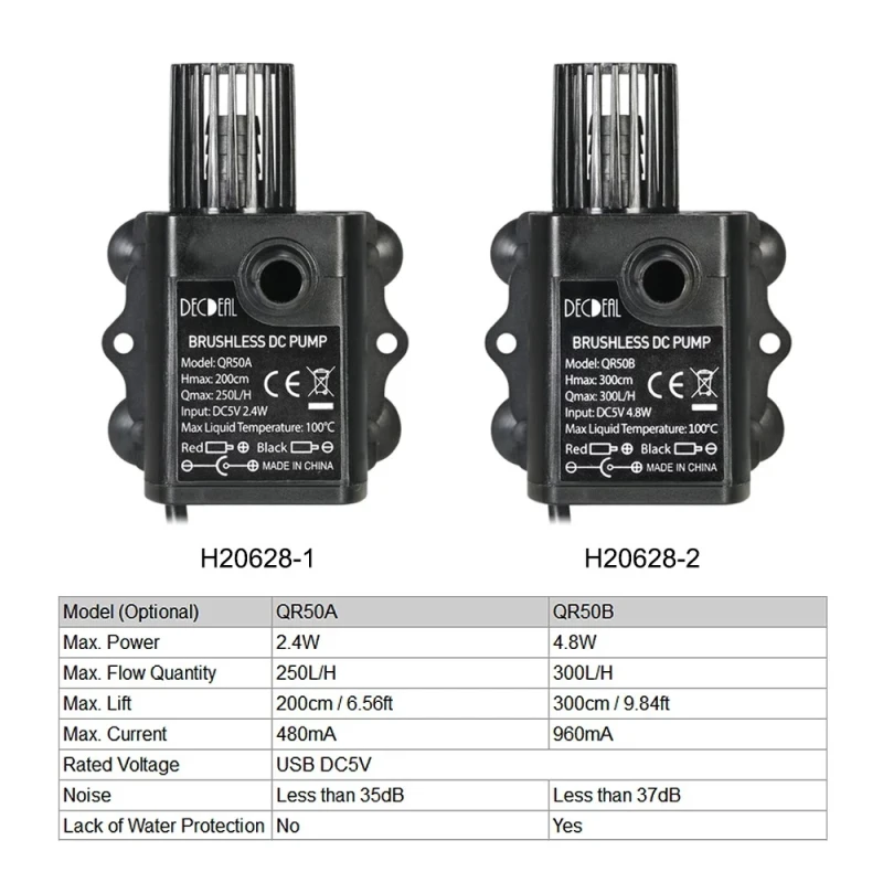 QR50A DC 5 в 2 4 Вт USB ультра-тихий бесщеточный моторный насос л/ч мини микро погружной