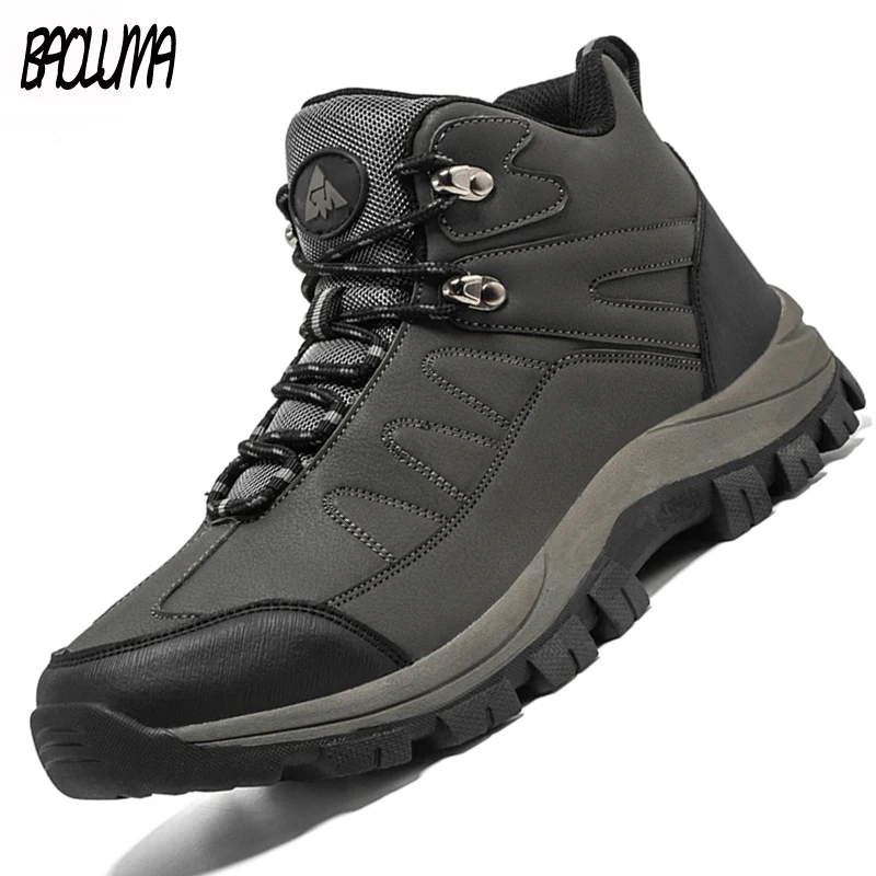 Классические Брендовые мужские ботинки водонепроницаемые ботильоны уличные