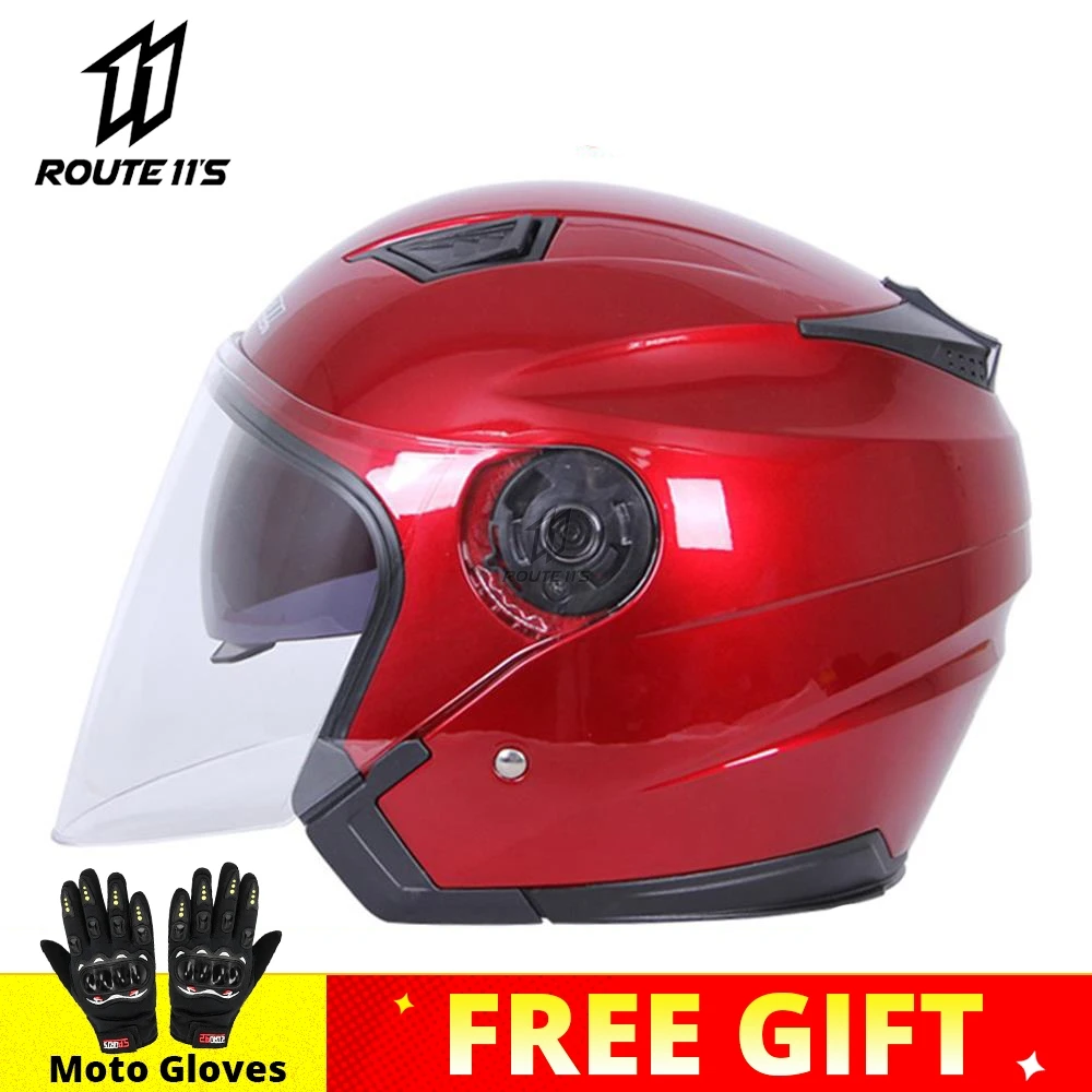 

Шлем JIEKAI мотоциклетный с открытым лицом, защитный шлем для мотоцикла, скутера