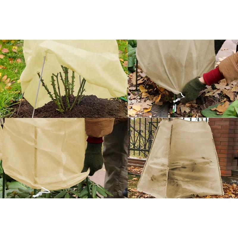 4 Pcs Winter Plant Protection Cover 100X80cm Wintering for Plants Veil Tree | Дом и сад