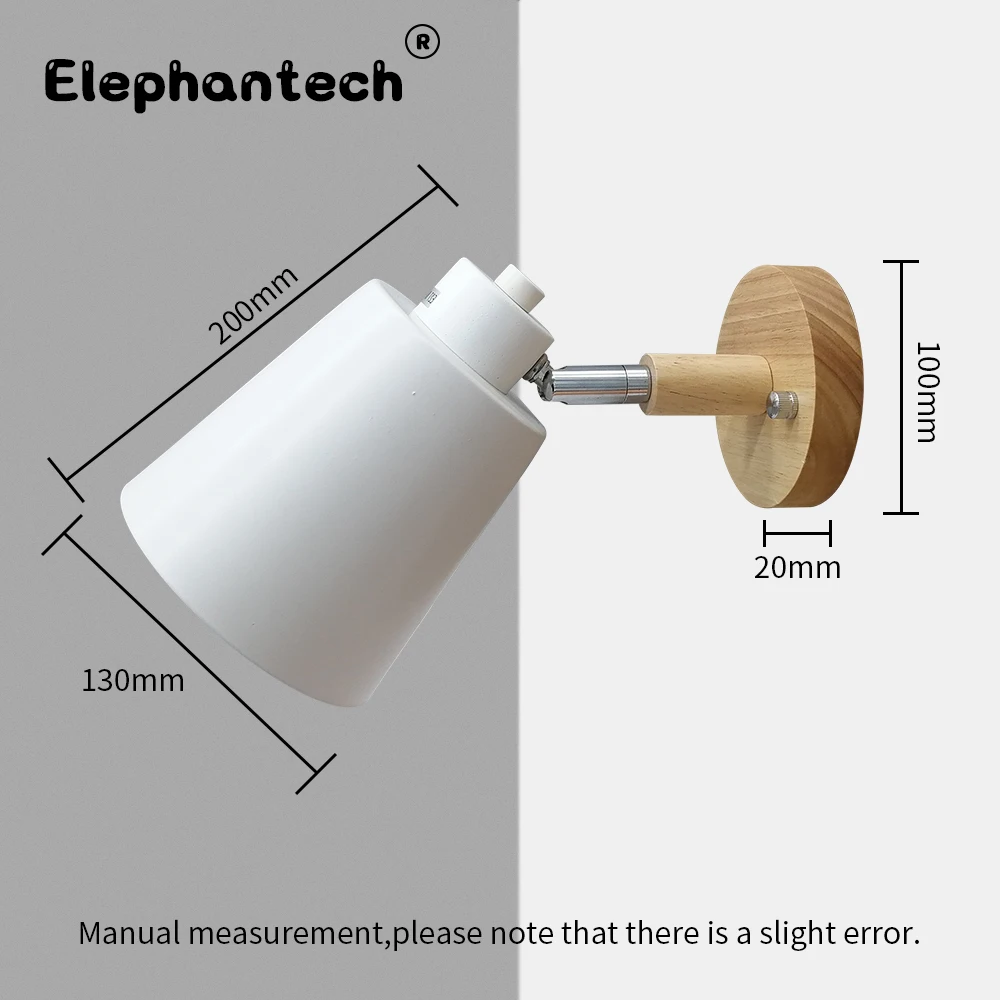 Деревянный настенный светильник s прикроватный современный для спальни
