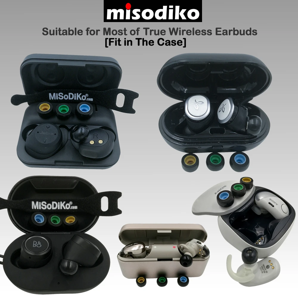 Misodiko TWS-Pro вкладыши из пены с эффектом памяти для Sennheiser Momentum настоящие беспроводные наушники, креативные наушники Outlier Air, Xiaomi AirDots