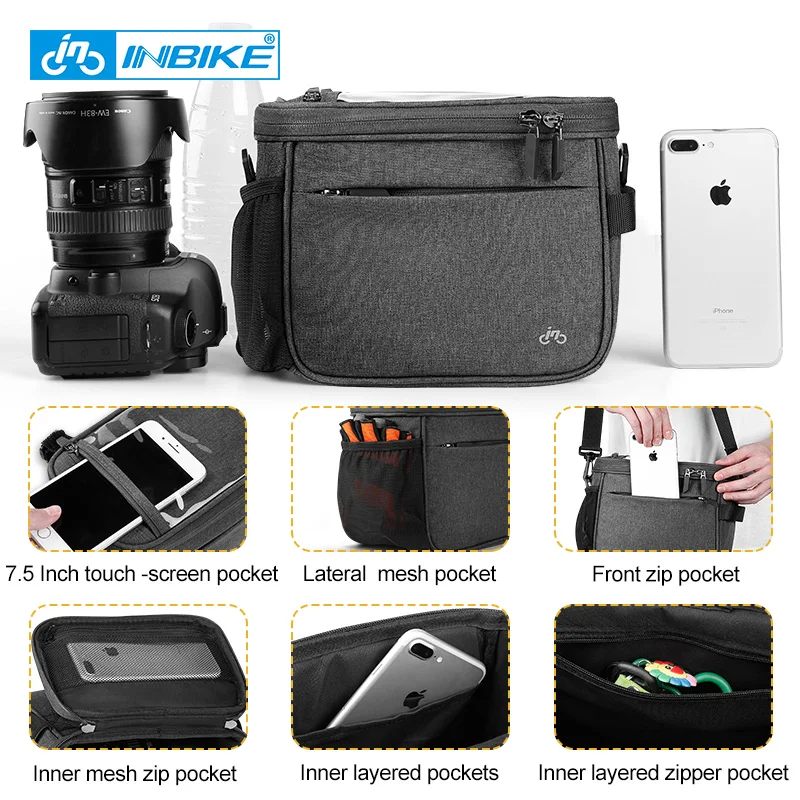 Сумка на голову велосипеда INBIKE вместительная Водонепроницаемая дорожная сумка