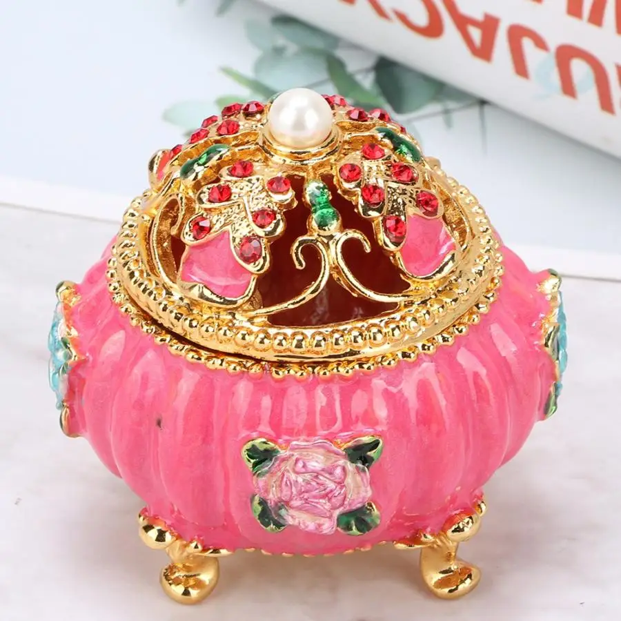 Антикварная Европейская шкатулка для хранения ювелирных изделий Цветочная