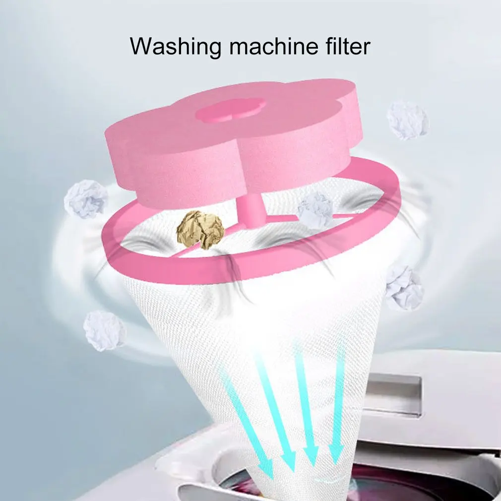 

Hot Newest Floating Filter Bag Plum Blossom Type Washing Machine Laundry Mesh Hair Catcher Washing Machine Cleaning Tool