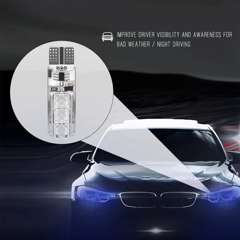 Wholesale 2 Pcs/Set 12V LED Car Light With Remote Control T10 5050 SMD RGB Auto Interior Dome Wedge Strobe Lamp Bulbs V6 | Автомобили и
