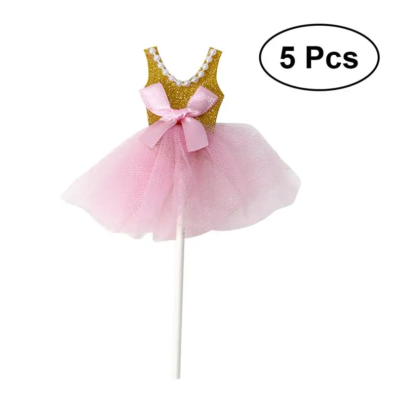 

5Pcs Bling Bling Cake Toppers Cupcake Picks Cake Accessories for Theme Party Festival Birthday