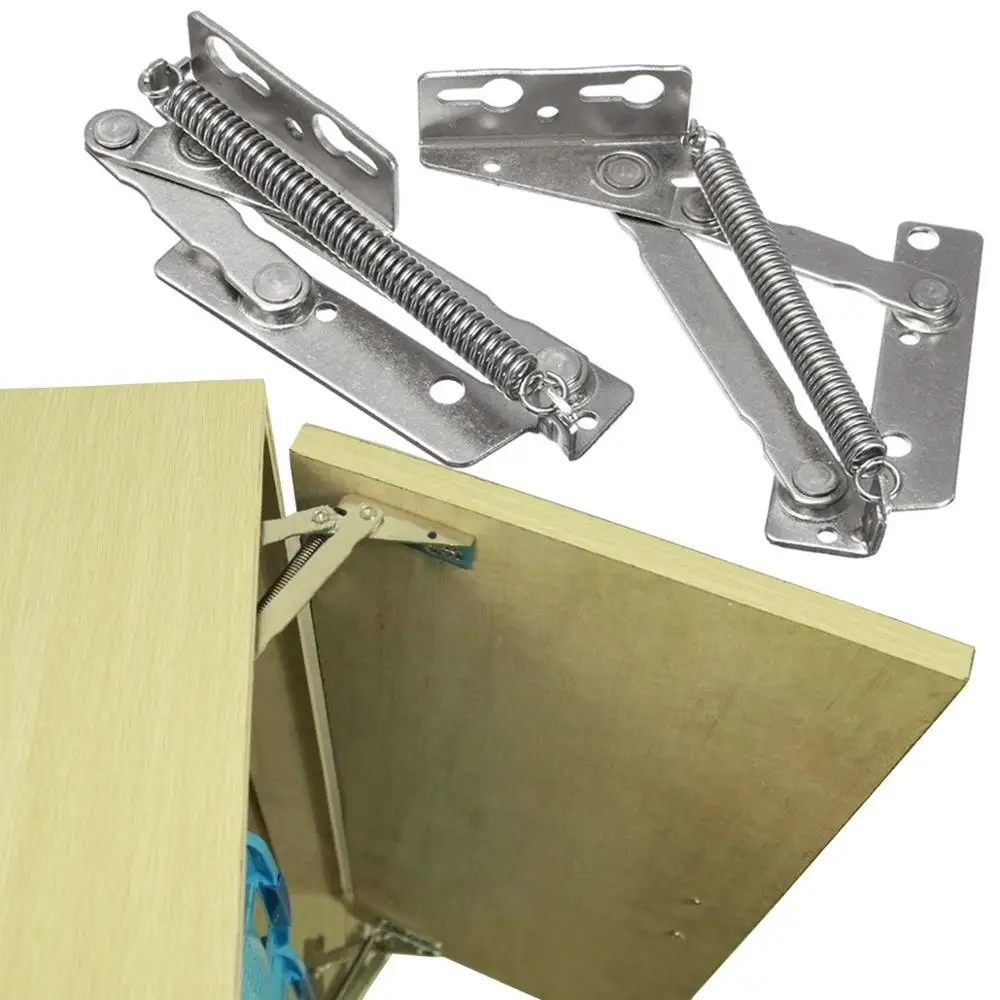 

2Pcs Stainless Steel Wardrobe Doors Triangle Spring Hinge
