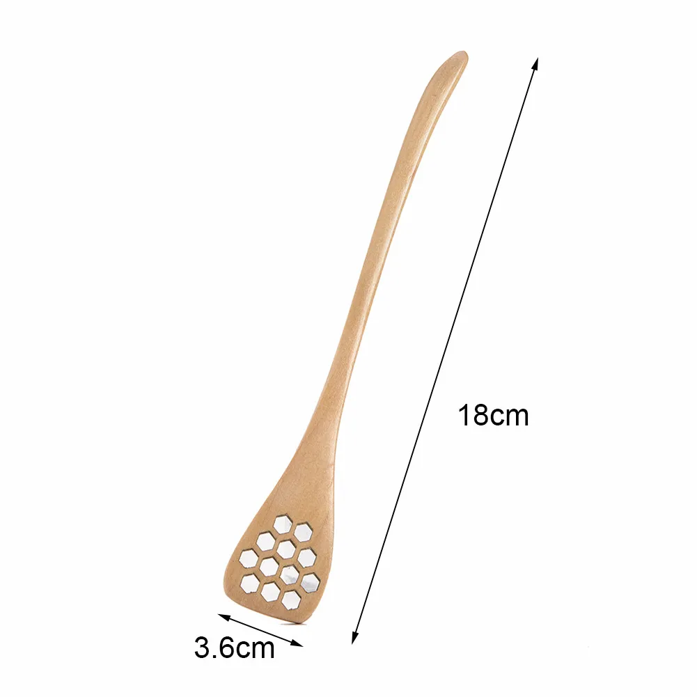 

High Quality Honey Spoon Stick Dipper Practical Long Handle Wooden Coffee Milk Tea Supplies Reliable Kitchen Utensils Tools