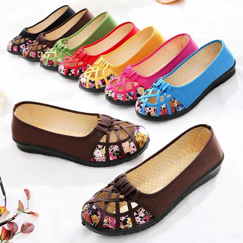 2021 Новая летняя Женская выдолбленные обувь из воздухопроницаемой ткани с