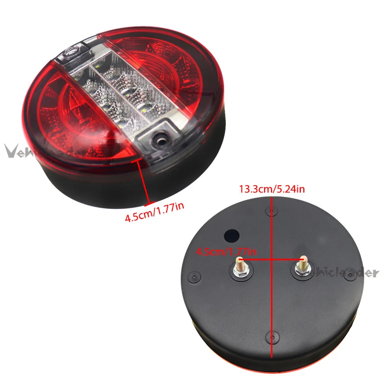 Круглый задний фонарь стоп сигнал поворотный 24 В 20 светодиодов 5 дюйма|Система