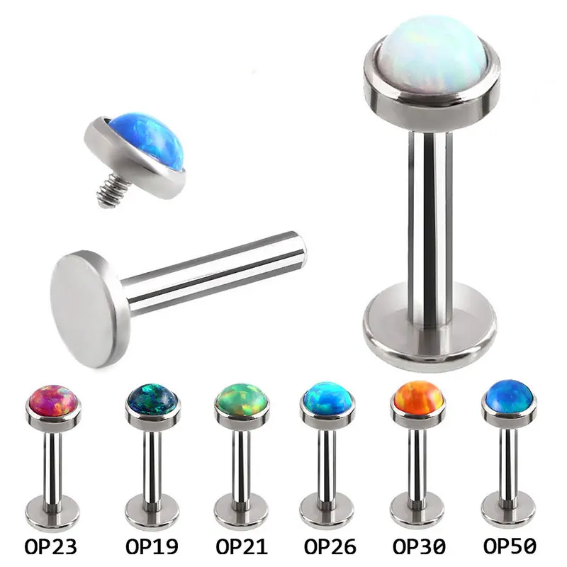 8 мм индивидуальные серьги клипсы опал губы бар кольцо внутренней резьбой хряща