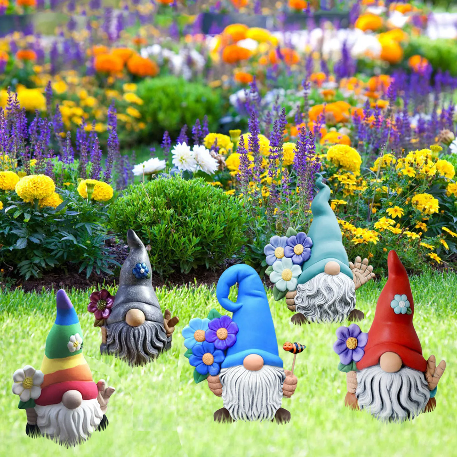 

Resin Garden Gnome Dwarf Statue Diy Garden Decoration Resin Gnome Decor Durable Garden Home Accessories Figurine Miniature New