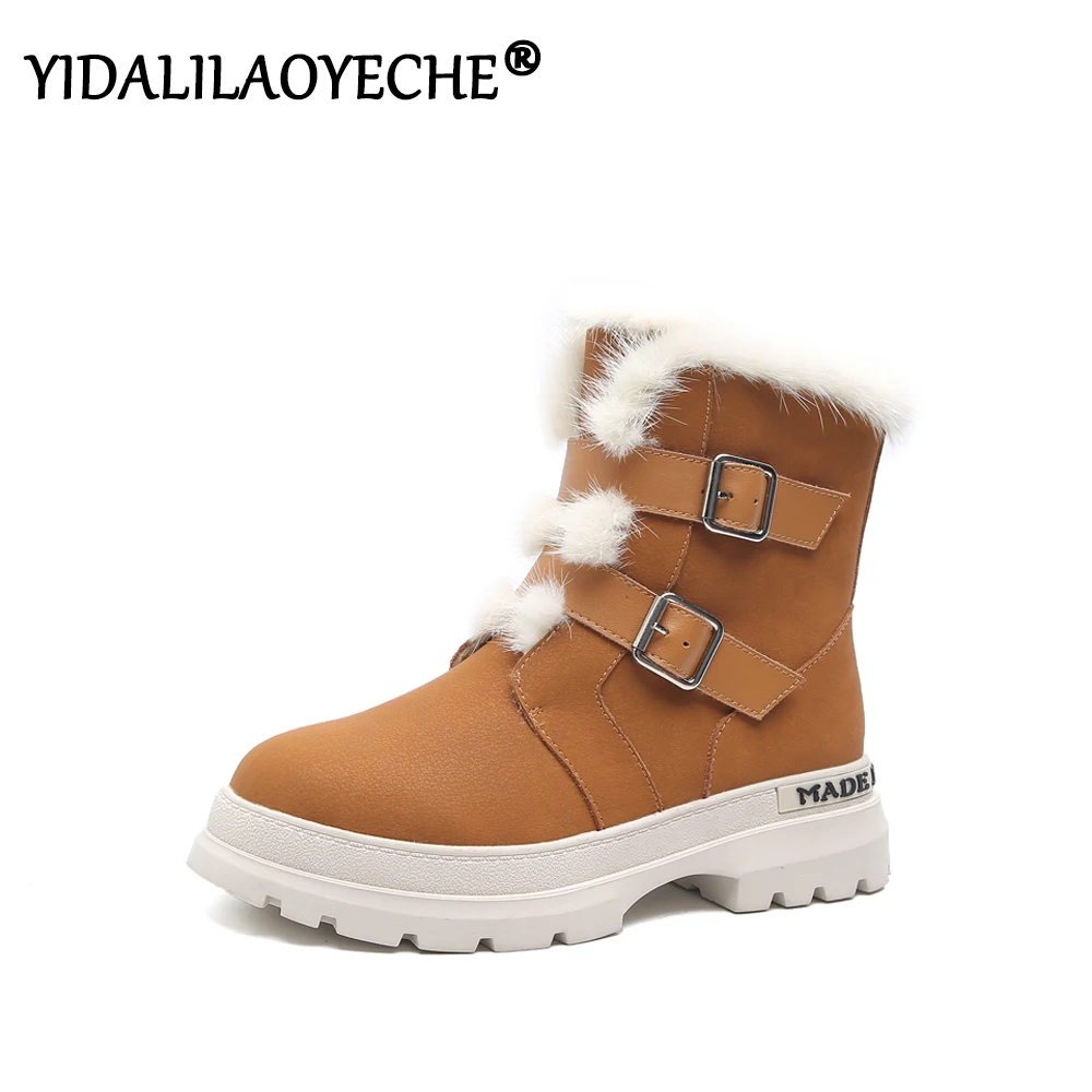 Женские ботильоны коллекция 2019 года Сезон Зима натуральная кожа Шерсть зимние