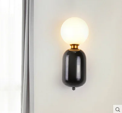 

Современный светодиодный стеклянный шар arandela deco maison industrial decor cabecero de cama lampara pared dinging комнатная лампа