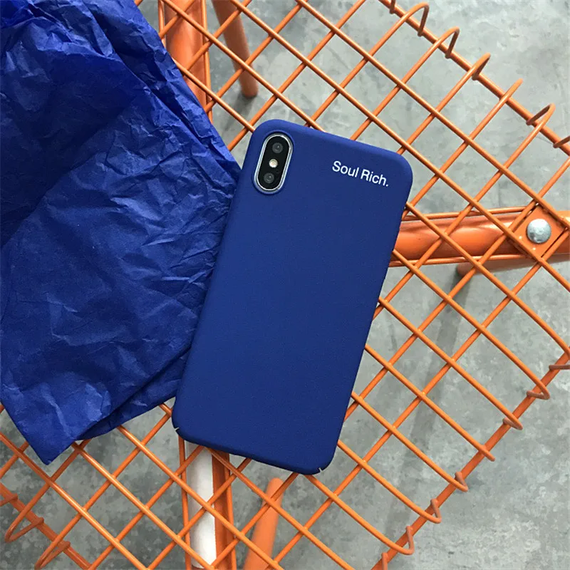 

Hard Blue INS Phone Case For iPhone 6 6S 7 8 Plus 2020 SE 7Plus 8Plus X XS XR 11 11Pro 11Pro Max Case Capinha Couple Shell Bag