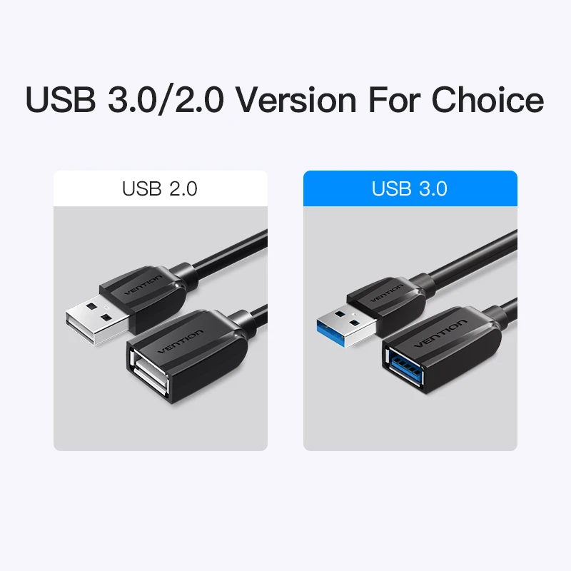 Vention USB Cable 3.0 to Extension Male Female 2.0 Extender for PS4 Xbox Smart TV PC | Электроника