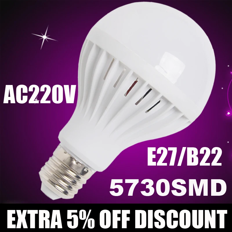 

E27 E14 LED Bulb Lamp 3W 6W 9W 12W 15W Lampada LED Light Bulb AC 220V 230V 240V Bombilla Spotlight Cold White Warm White