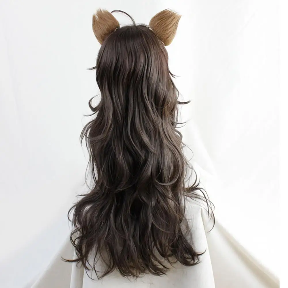 

Game Twisted Wonderland Leona Kingscholar Cosplay Wig Brown Braid Long Cosplay Heat Resistant Synthetic Hair