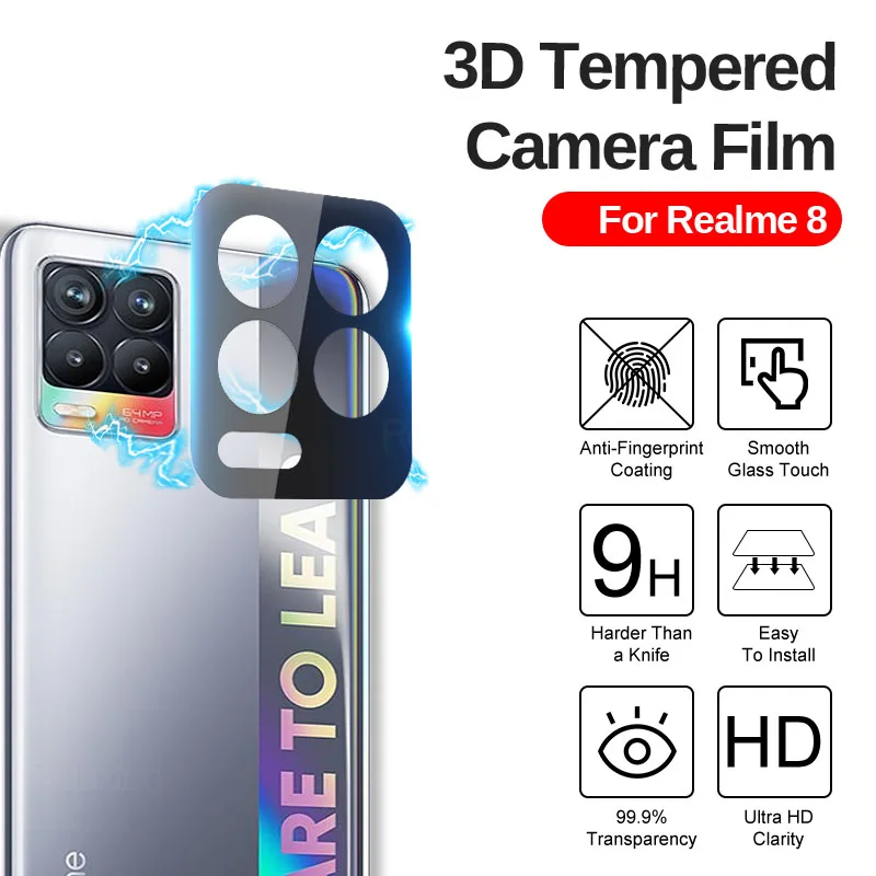

3D изогнутая камера защитный чехол с закаленным стеклом для oppo realme 8, 7 pro, 8pro, 7pro, realmy8, пленка для объектива realmi 8 pro, стекло