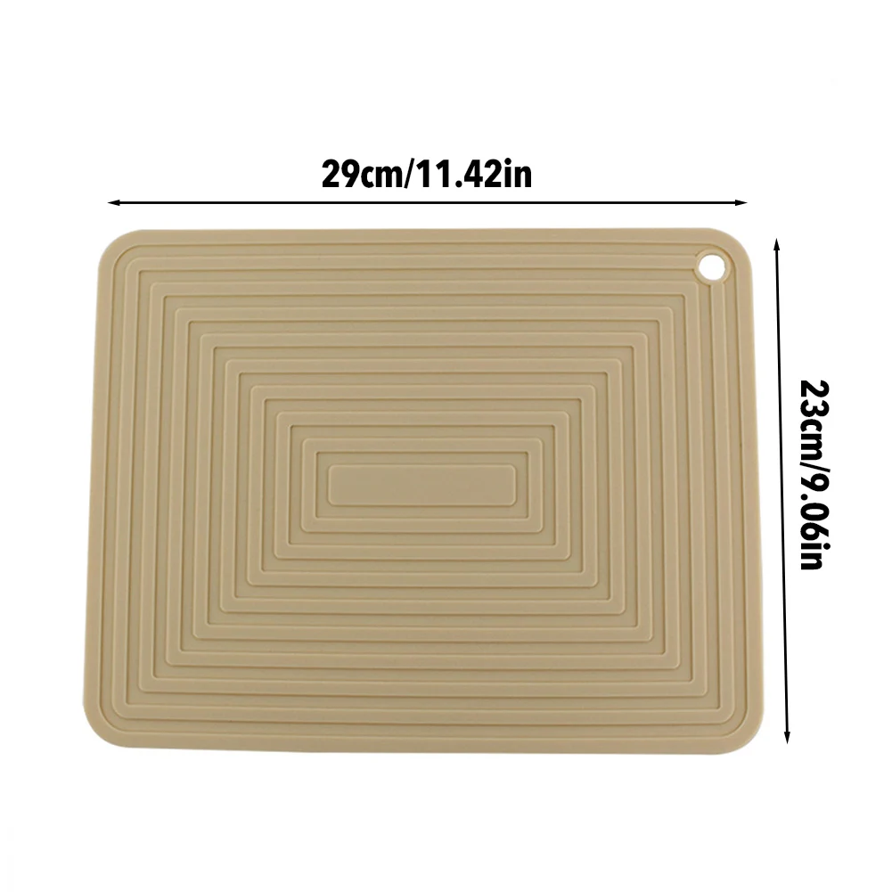 

Silicone Kitchenware Mat Nonslip Waterproof Mat Pad Heat Resistant Table Mat for Home Kitchen 29x23cm