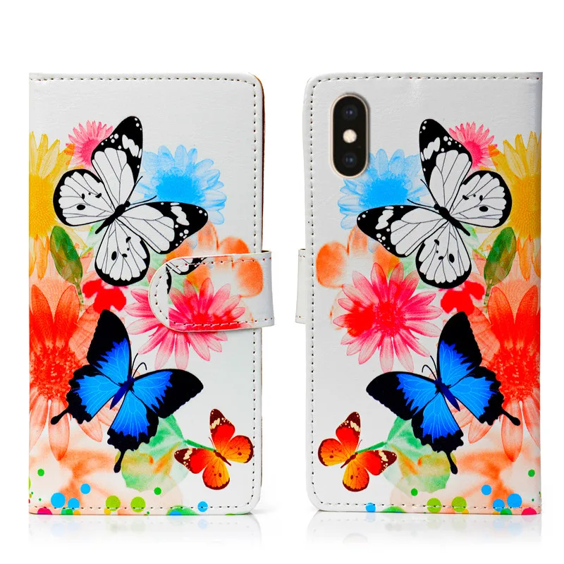 Принт Флип кожаный чехол для samsung Salaxy J8 2018 J7 J6 J4 Plus J5 J3 J2 Pro 2017 2016 Xcover 3 G388F 4 G390F |