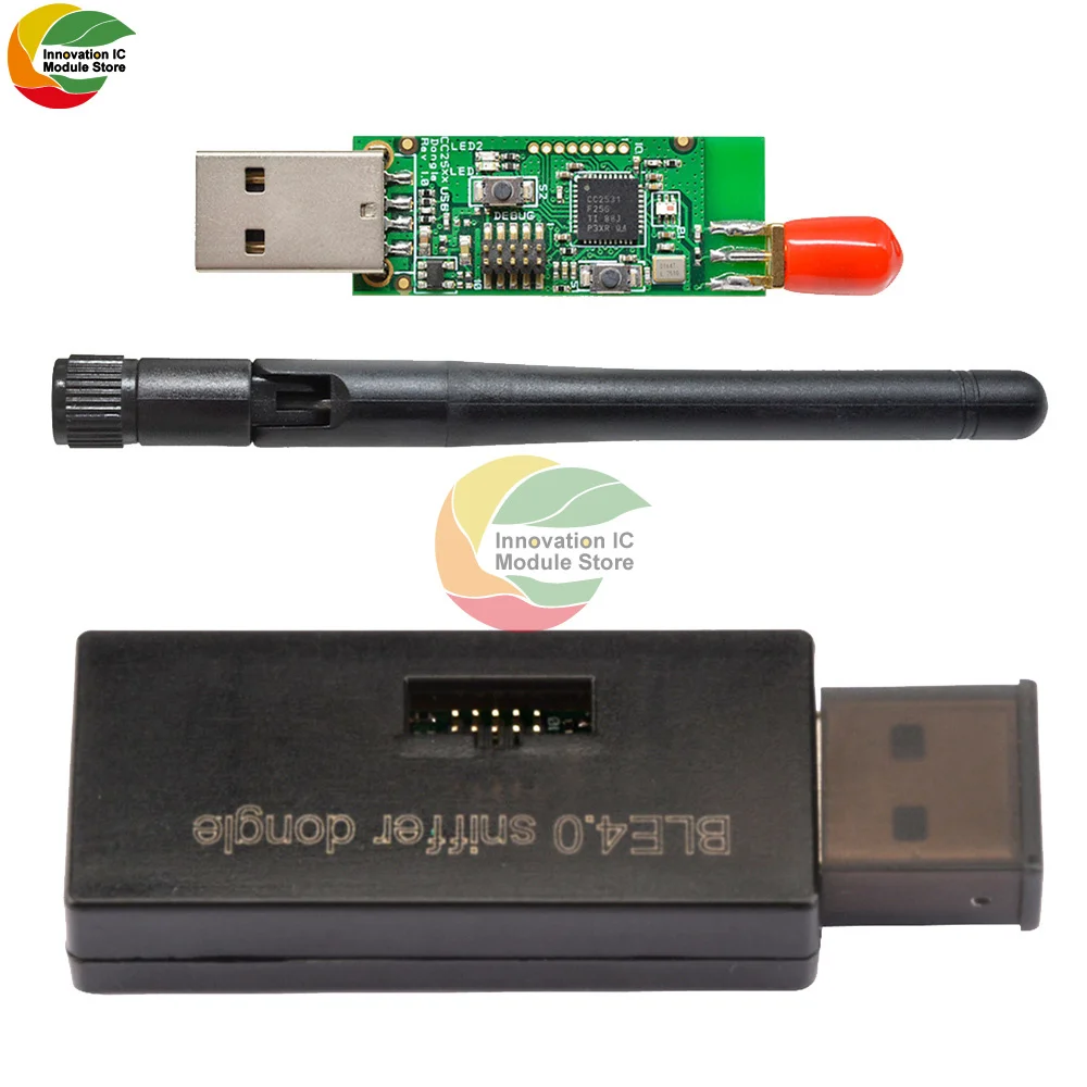 

Ziqqucu Wireless Zigbee CC2540 Sniffer Bare Board Packet Protocol Analyzer USB Interface Dongle Capture Packet Module + Antenna