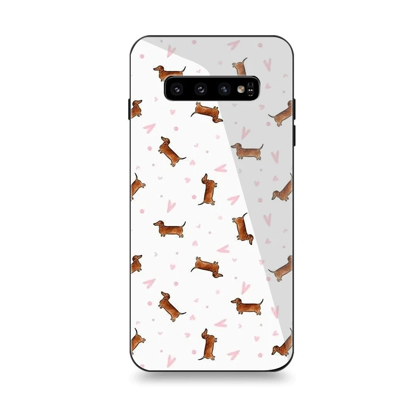 Чехол для телефона Стекло samsung A70 A50 A30 A40 A20 A60 A10 S7 край S8 S9 S10 плюс Животные собаки