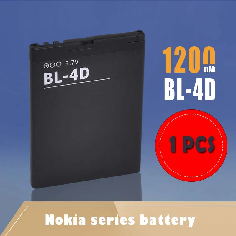 1 шт. 3 7 V 1200 мА/ч BL 4D BL4D литий Li Po Батарея для Nokia N97mini N8 E5 E7 808 702T T7 00 N5 N803 батареи