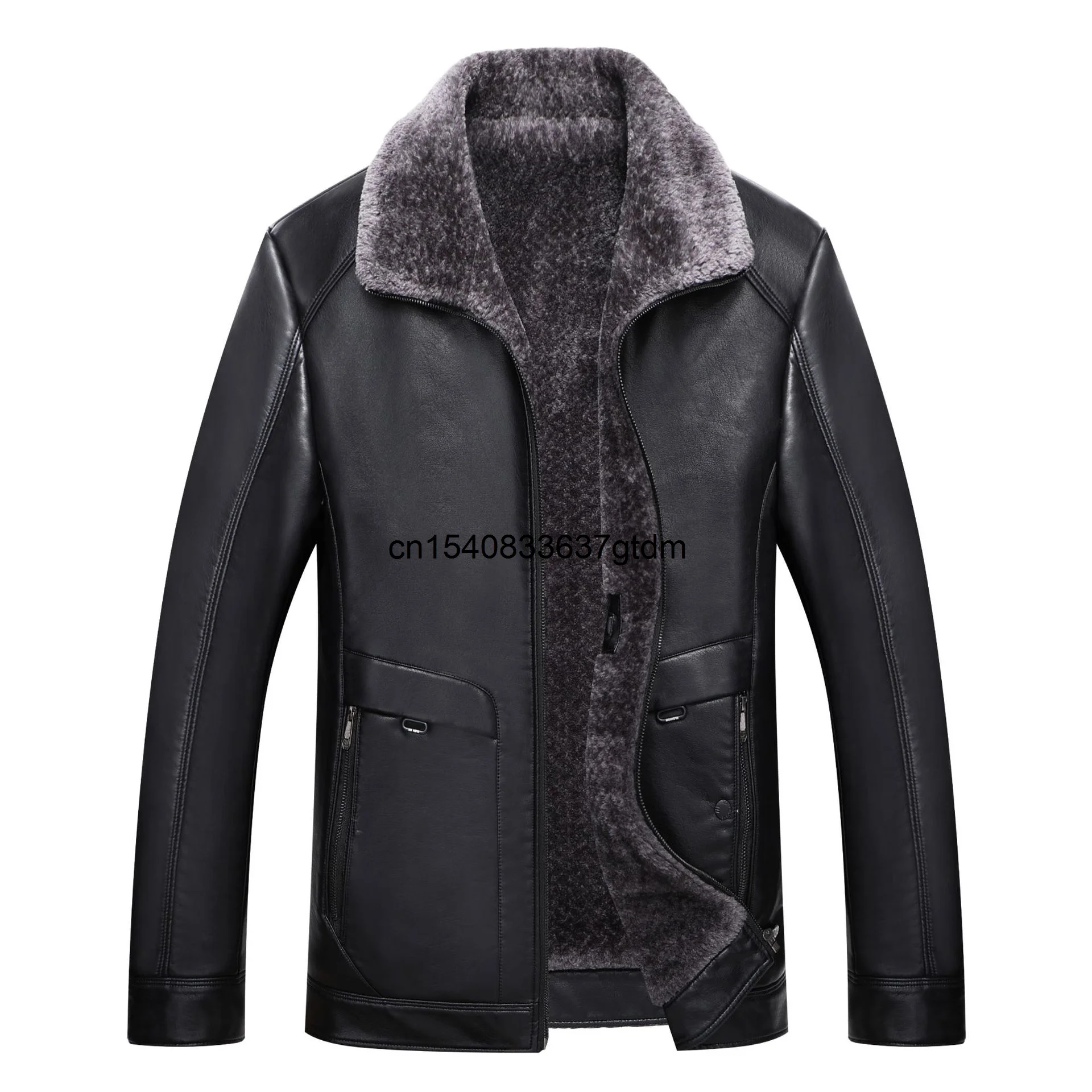 

2021 winter new men's fat plus size fashionable casual plush fur coat