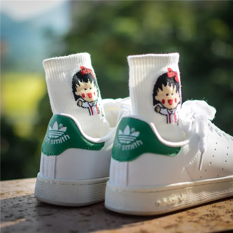 Женские хлопковые носки с героями мультфильмов женские короткие милые Носки