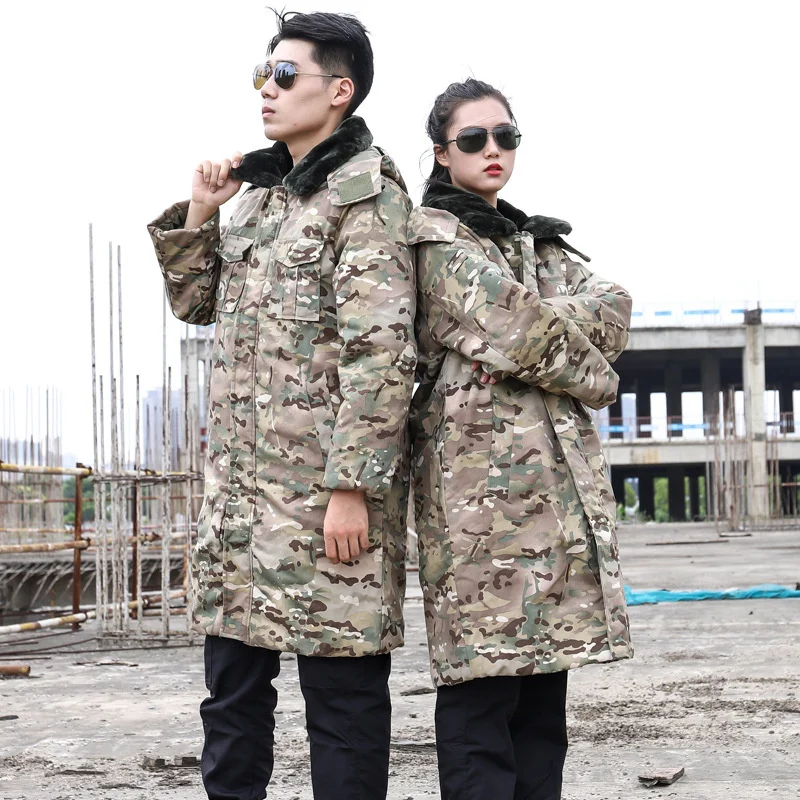 

Military Coat Men Outdoor Cotton Clothes Security Labor Protection Storm Suit Women's Thickened Militia Soldier Uniform Hunting