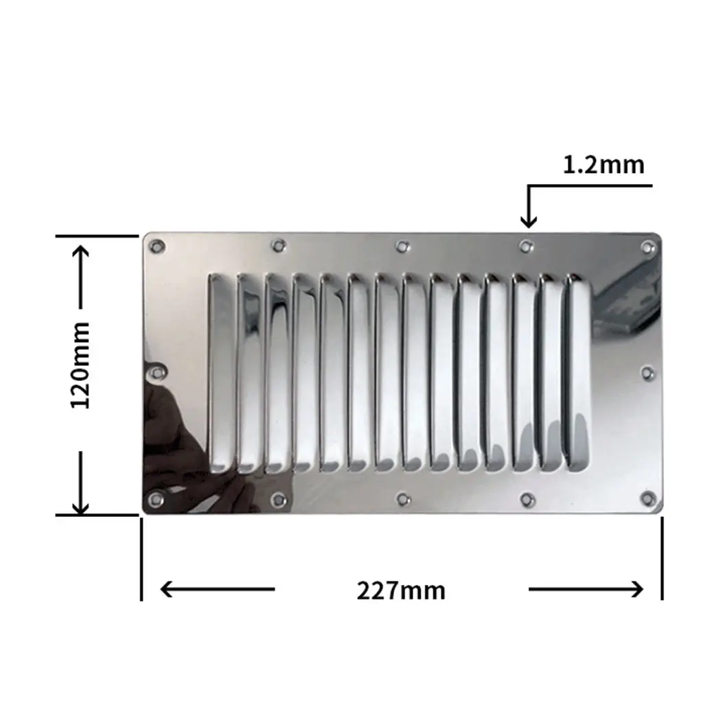 

Stainless Steel Louvered Vent 227mm X 120mm Fits Boat Marine Yacht