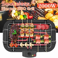 2000w 5 level temperature electric barbecue grill smokeless barbecue machine home indoor desktop smokeless camping tool