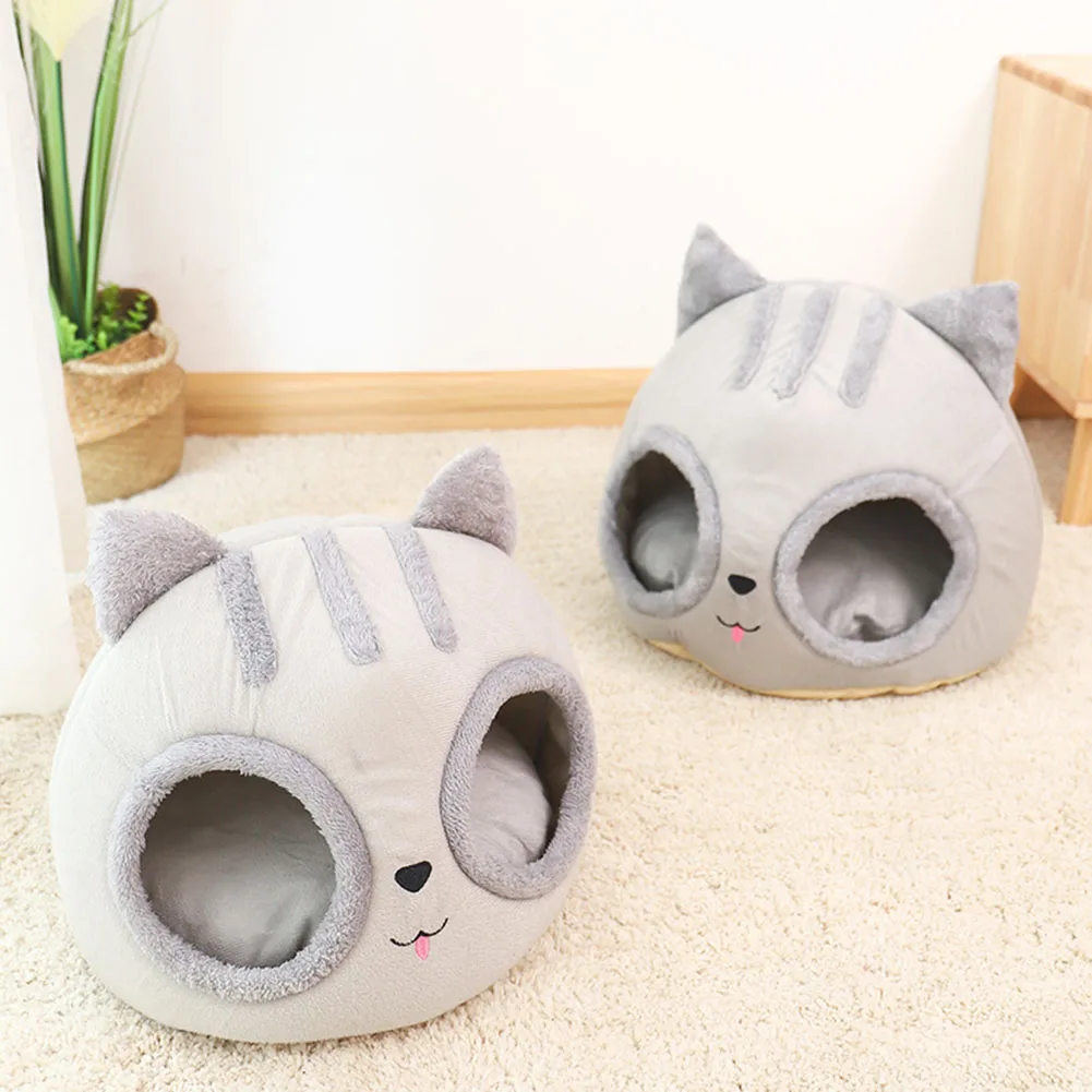 

Pet Bed Removable Portable Cat Bed Warm House Cave Kennel Nest Indoor Kitten Dog Sleep Rest Kitty Shaped Pets Tent