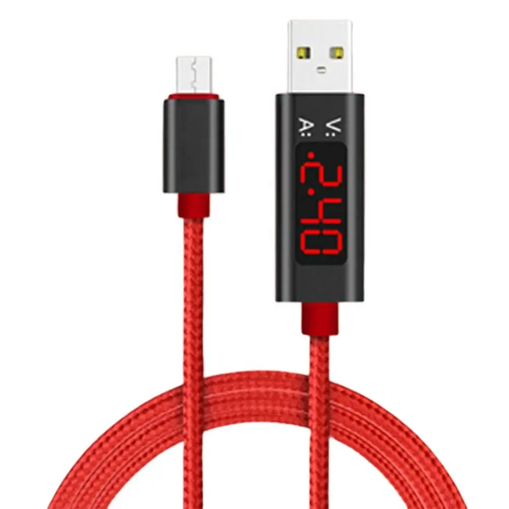 1 м USB напряжение тока умный дисплей линия данных Быстрая зарядка тип-c Android кабель