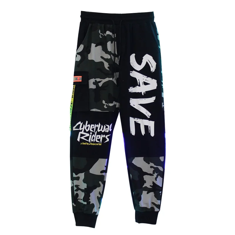 

SEVEYFAN Men's Camouflage Joggers Pants Elastic Waist Drawstring Pencil Trousers Loose Plus Size Dcamouflage Stitching Trousers