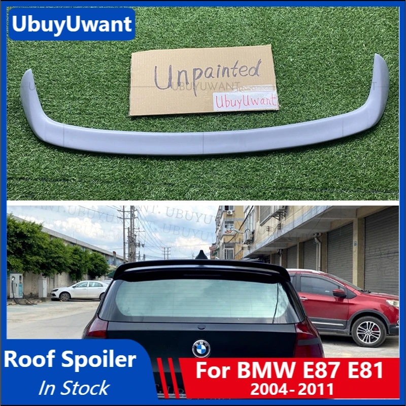 For BMW 1 Series E87 E81 Hatchback AC Style Rear Roof Lip Spoiler Wing Carbon Fiber 2004-2011