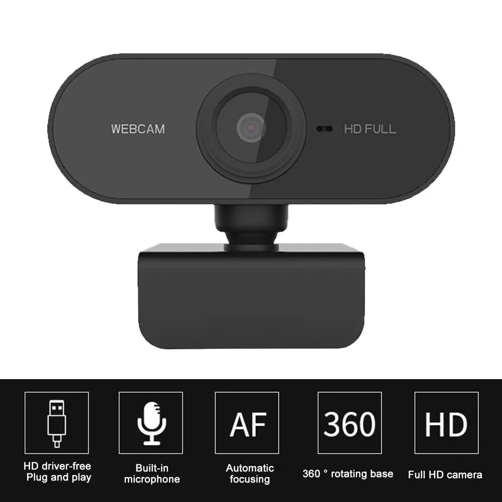 

In Stock Webcam HD 1080P USB Webcam With Built-in Microphone Computer Camera For Live Streaming Video Conferencing