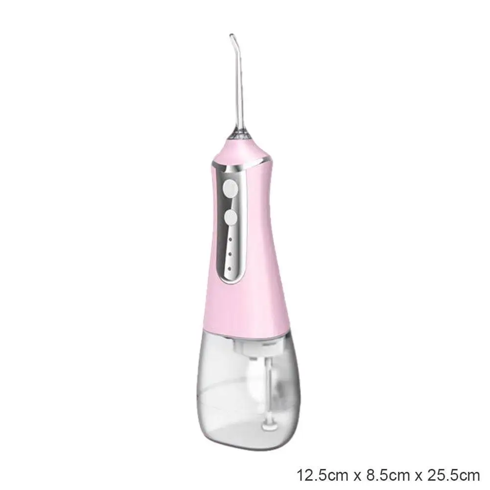 

5 Modes Oral Irrigator USB Rechargeable Water Floss Portable Dental Water Flosser Jet 350ml Irrigator Dental Teeth Cleaner+5 Jet